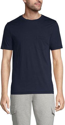 Lands' End Men's Short Sleeve Supima Tee with Pocket in Saudi Arabia