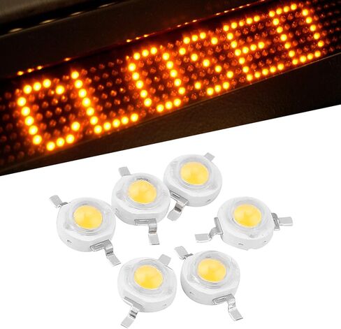 Ymiko LED Beads Light Emitting Diode Chips 1W High Power SMD DIY Lighting Fixtures for Home Decor (Warm White 3000K) in Saudi Arabia