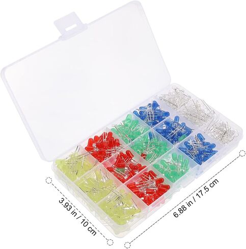 aboofan 500pcs LED مصابيح الصمام الثنائي -مكونات إلكترونيات إنقاذ للمشاريع والتجارب in Saudi Arabia