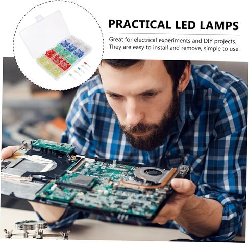 aboofan 500pcs LED مصابيح الصمام الثنائي -مكونات إلكترونيات إنقاذ للمشاريع والتجارب in Saudi Arabia