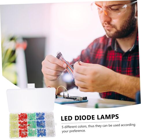 aboofan 500pcs LED مصابيح الصمام الثنائي -مكونات إلكترونيات إنقاذ للمشاريع والتجارب in Saudi Arabia