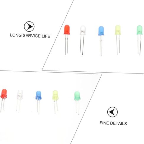 aboofan 500pcs LED مصابيح الصمام الثنائي -مكونات إلكترونيات إنقاذ للمشاريع والتجارب in Saudi Arabia