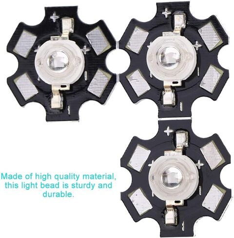 TOPINCN 3W High Power LED Lamp Beads Emitter Diode Chips DIY Lighting Fixtures Aluminium Base (455-460NM) in Saudi Arabia