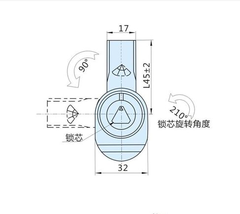 MS816 Metal Cabinet Steel Cabinet Door Lock 1Pcs(Pull Ring) in Saudi Arabia
