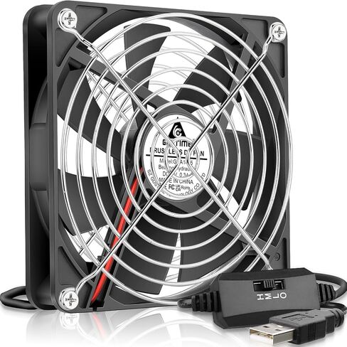 GDSTIME Slim 80mm x 15mm USB Fan 5V 3 Speed Control DC Brushless Cooling in Kuwait
