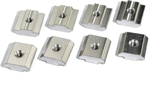 50pcs T Slide Hammer Nut Block Square Nut M3 M4 M5 M6 M8 2020 Aluminum Profile Channel Galvanized Sheet Accessories(20S-M5) in Kuwait