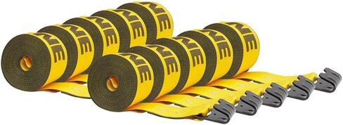 Mytee Products Kinedyne (4 Pack) 4" x 27' Winch Strap with Flat Hook - Gold in Saudi Arabia