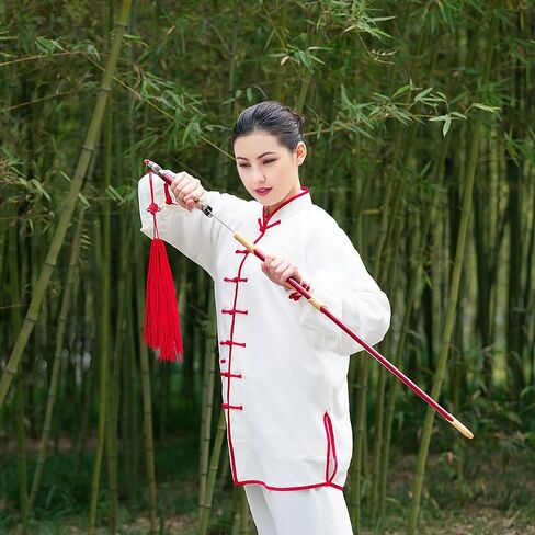 FixTuredisplays® 38 × 4 × 0.9 "Tai Chi Sword مجموعة للمبتدئين ، Tai Chi الصينية Kung Fu فنون القتال للتمارين ، سيف الصلب الكربوني العالي مع غمد ، حقيبة الحمل و Tassel Tassel 21956-NPF in Saudi Arabia