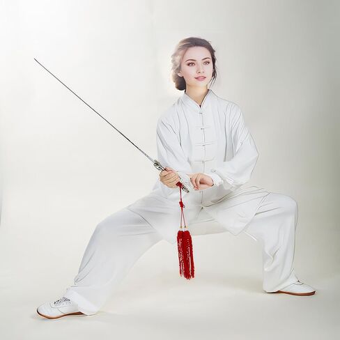 FixTuredisplays® 38 × 4 × 0.9 "Tai Chi Sword مجموعة للمبتدئين ، Tai Chi الصينية Kung Fu فنون القتال للتمارين ، سيف الصلب الكربوني العالي مع غمد ، حقيبة الحمل و Tassel Tassel 21956-NPF in Saudi Arabia
