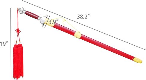 FixTuredisplays® 38 × 4 × 0.9 "Tai Chi Sword مجموعة للمبتدئين ، Tai Chi الصينية Kung Fu فنون القتال للتمارين ، سيف الصلب الكربوني العالي مع غمد ، حقيبة الحمل و Tassel Tassel 21956-NPF in Saudi Arabia