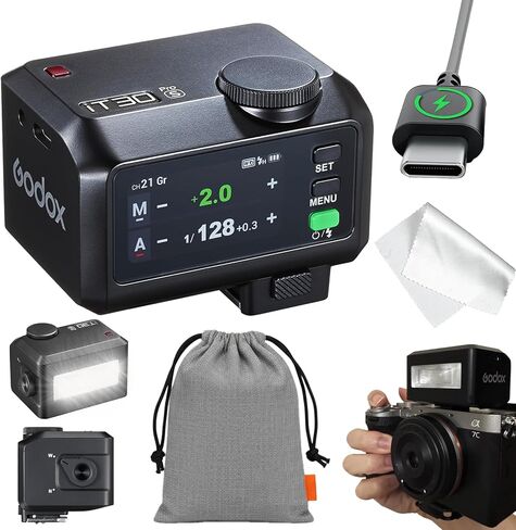 Godox IT30Pro لكاميرا Sony Flash Godox IT30Pro Godox IT30 Pro TTL التعرض التلقائي ، HSS 1/8000 ثانية ، 2.4 جرام لاسلكي ، شاشة اللمس Godox Mini Flash ، بطارية Lithium Godox Flash لـ Sony (Silver) in Saudi Arabia