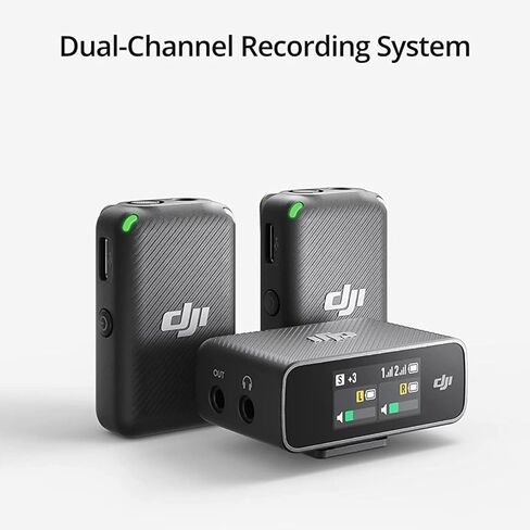 DJI MIC نظام ميكروفون لاسلكي وحزمة مسجل الصوت مع DECO GEAR 7 "CASE HARD & CLIP-ON MINI Lapel Microphone x2 in Saudi Arabia