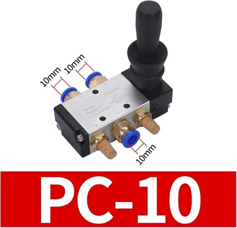 4H210-06/08 4H310-08/10 4H410-15 2 position 5 port handle operated pneumatic hand valve with silencer and accessories(No Fittings,4H410-15) in Kuwait