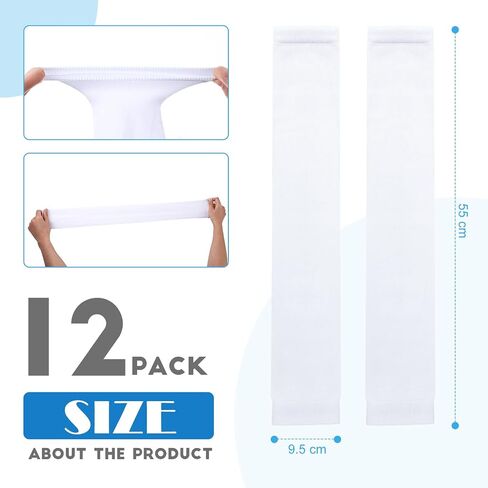 Kigeli 12 Pairs Football Leg Sleeves Soccer Calf Support Compression Sleeves for Men Women Youth Sport Sleeves for Adult(White) in Saudi Arabia