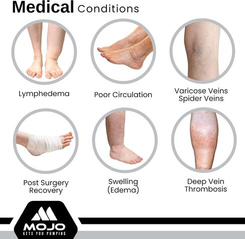 Mojo Compression Socks - Black and White Athletic Crew Length for Medium Support (15-20mmHg) - Available in 8 Sizes for Men and Women - 1 Pair in Saudi Arabia