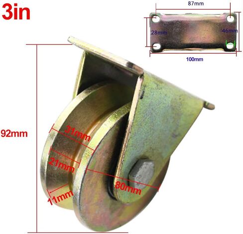 Heavy Duty Caster Wheels, Track Wheels, V-Groove Wheels, Industrial Brake Wheels, Double Bearings, Four-Piece Sets, Mechanical Equipment, Load-Bearing 600Kg in Saudi Arabia