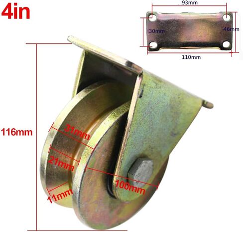 Heavy Duty Caster Wheels, Track Wheels, V-Groove Wheels, Industrial Brake Wheels, Double Bearings, Four-Piece Sets, Mechanical Equipment, Load-Bearing 600Kg in Saudi Arabia