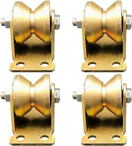 4X V-Groove Wheel Heavy Duty Rigid Caster,Caster Wheels,Track Wheel,V-Shaped Steel Sheave,Wire Rope Wheel,Swivel Caster,Sliding Wheel,Sliding Door Roller,Crane in Saudi Arabia