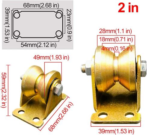 4X V-Groove Wheel Heavy Duty Rigid Caster,Caster Wheels,Track Wheel,V-Shaped Steel Sheave,Wire Rope Wheel,Swivel Caster,Sliding Wheel,Sliding Door Roller,Crane in Saudi Arabia