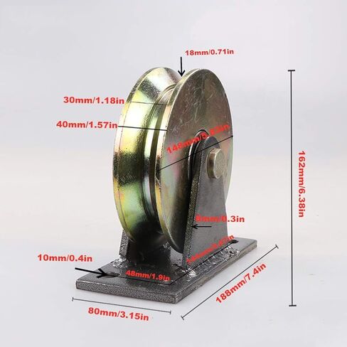 Furniture Legs Feet, V-Groove Rigid Track Wheel,Sliding Gate Roller,Colour Galvanizing,Heavy Duty Barn Door Casters,45# Steel Slide Gate Hardware,for Gate e,Industrial Ma in Saudi Arabia