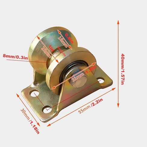Furniture Legs Feet, V-Groove Rigid Track Wheel,Sliding Gate Roller with Bracket,Heavy Duty Barn Door Casters,45# Steel Slide Gate Hardware,for Gate e,Industrial Machines in Saudi Arabia