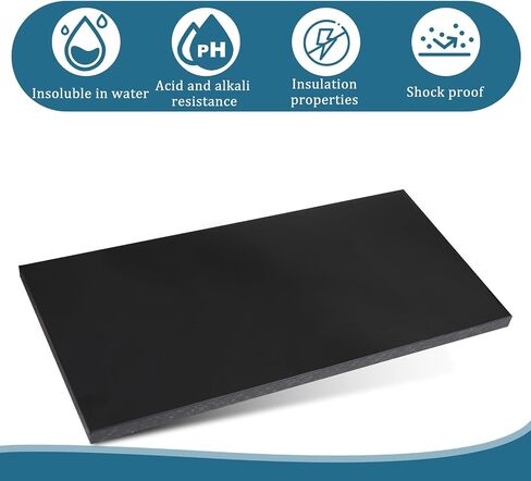 2 PCS ورقة HDPE 1/2 "حجم سميك 6" × 12 "لوحة البولي إيثيلين عالية الكثافة كتلة بلاستيك صلبة الصلبة لتصنيع المنزل in Saudi Arabia