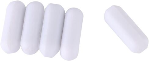 Hilitand 5 pcs أشرطة التحريك من النوع C اللون الأبيض Ptfe تحريك بار مختبر محرك مختبر براغيث مغناطيس صفيحة محرك للخلاط المغناطيسي (C5x15mm) in Kuwait