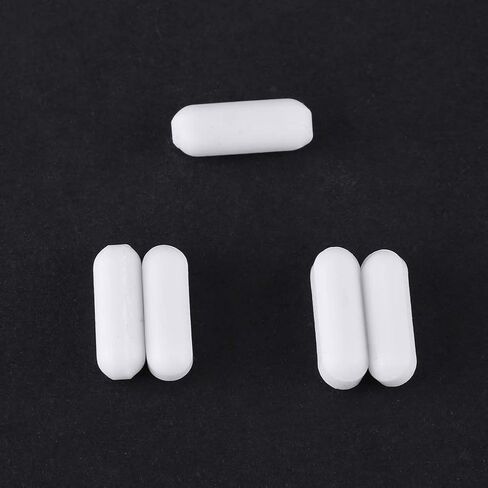 Hilitand 5 pcs أشرطة التحريك من النوع C اللون الأبيض Ptfe تحريك بار مختبر محرك مختبر براغيث مغناطيس صفيحة محرك للخلاط المغناطيسي (C5x15mm) in Kuwait