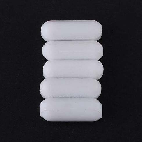 Hilitand 5 pcs أشرطة التحريك من النوع C اللون الأبيض Ptfe تحريك بار مختبر محرك مختبر براغيث مغناطيس صفيحة محرك للخلاط المغناطيسي (C5x15mm) in Kuwait