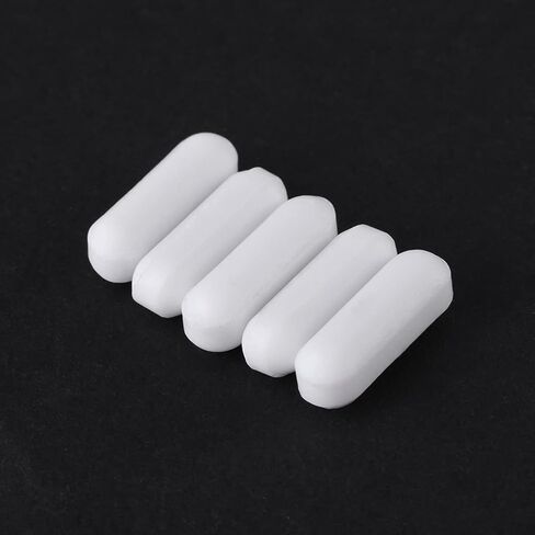 Hilitand 5 pcs أشرطة التحريك من النوع C اللون الأبيض Ptfe تحريك بار مختبر محرك مختبر براغيث مغناطيس صفيحة محرك للخلاط المغناطيسي (C5x15mm) in Kuwait