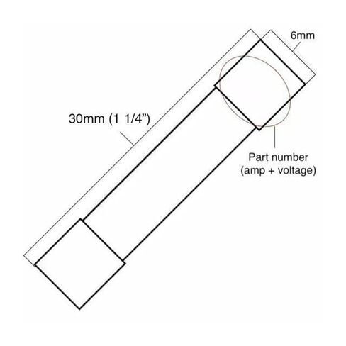 5PCS 6X30mm 100mA 250v Glass Fuse in Kuwait