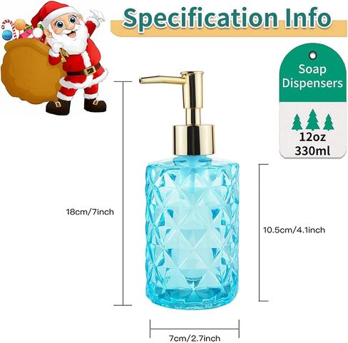 Pink Hand Soap Dispenser Glass Dish Liquid Soap Dispenser Cute Pink Bathroom Kitchen Accessories Decor in Saudi Arabia