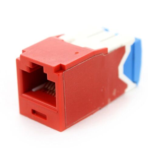 Panduit CJ6X88TGRD Mini-Com UTP RJ45 Cat6a TG-Style Jack Module, Red in Saudi Arabia
