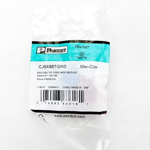 Panduit CJ6X88TGRD Mini-Com UTP RJ45 Cat6a TG-Style Jack Module, Red in Saudi Arabia