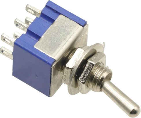 10Pcs MTS202 DPDT Toggle Switch 6-Pin SPDT ON-ON AC 6A 125V dpdt Switch in Saudi Arabia