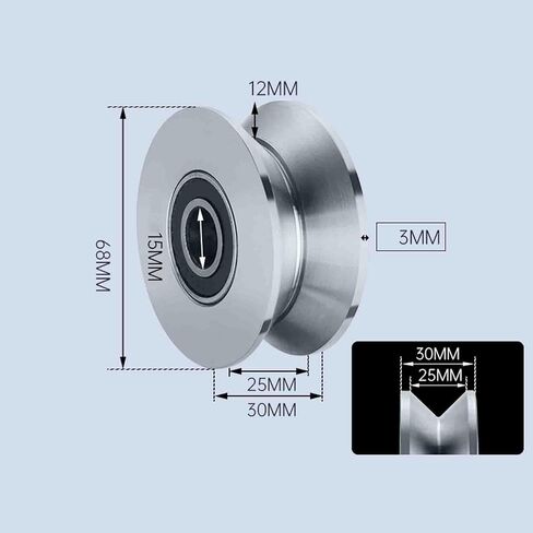 Stainless Steel Rail Wheel V-Type Small Pulley Lifting Hoisting Wheel Single Wheel(68mm) in Saudi Arabia