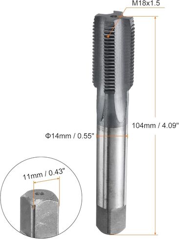 Harfington M18x1.5 القياس مؤشر ترابط النقر 6542 الكوبالت الفولاذ عالي السرعة TICN قابس المغلفة النقر يمين المزامير مستقيمة المسمار المسمار. in Saudi Arabia