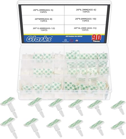 Glarks 90pcs 5.4/6.3/8/9.8/12.8/16.2mm فاصل PCB لزجة ، تدعم ارتفاع لاصقة عزل القفل المشارك in Saudi Arabia