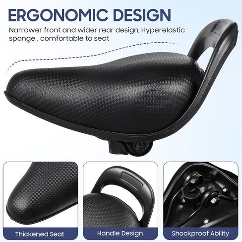 Yardwe Kids Bike Saddle: Soft Comfortable Bicycle Saddle Cushion for Boys and Girls Mountain Road Bike, Black in Saudi Arabia