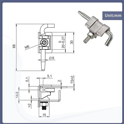 Detachable Hinge 304 Stainless Steel 1Pcs in Saudi Arabia