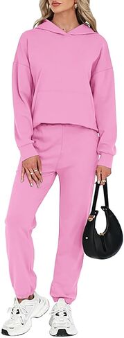 ETCYY NEW Hoodie Sets for Women 2 Piece Lounge Set Fall Outfits Clothes Oversized Sweatshirt Baggy Sweatpants in Kuwait