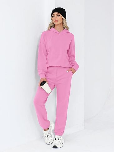 ETCYY NEW Hoodie Sets for Women 2 Piece Lounge Set Fall Outfits Clothes Oversized Sweatshirt Baggy Sweatpants in Kuwait