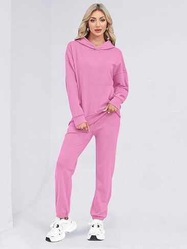 ETCYY NEW Hoodie Sets for Women 2 Piece Lounge Set Fall Outfits Clothes Oversized Sweatshirt Baggy Sweatpants in Kuwait