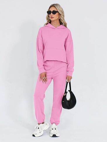 ETCYY NEW Hoodie Sets for Women 2 Piece Lounge Set Fall Outfits Clothes Oversized Sweatshirt Baggy Sweatpants in Kuwait