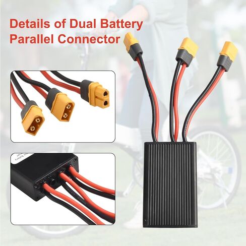 DBB-20A 30A 40A دراجة كهربائية محول تفريغ البطارية المزدوج لـ 24V 36V 48V 72V Lithium Module ، اتصال مزدوج بطارية متوازي مع توصيل XT60 ، وحدة تحكم التفريغ (24V-70V 40A) in Saudi Arabia