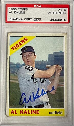تم توقيع Kaline 1966 Topps Card #410 (PSA) - بطاقات موقعة بالبيسبول in Saudi Arabia