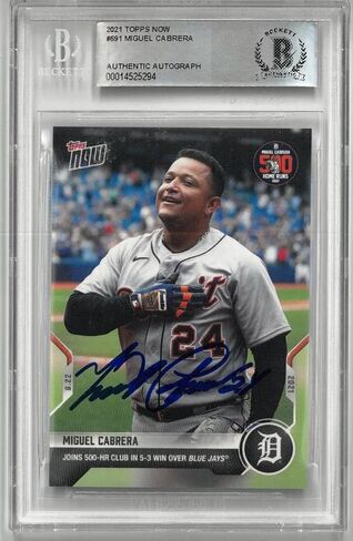 تم توقيع Miguel Cabrera 500 Homerun Topps الآن - بطاقات موقعة بالبيسبول in Saudi Arabia