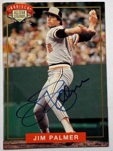 1994 Jim Palmer وقع Nabisco All Star Legends Ltd Ed Auto Trading Card + COA - MLB بطاقات البيسبول الموقعة MLB in Saudi Arabia