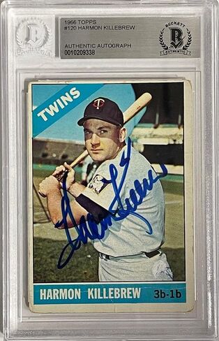 Harmon Killebrew autographed 1966 Topps Card #120 (Beckett) - Baseball Slabbed Autographed Cards in Saudi Arabia