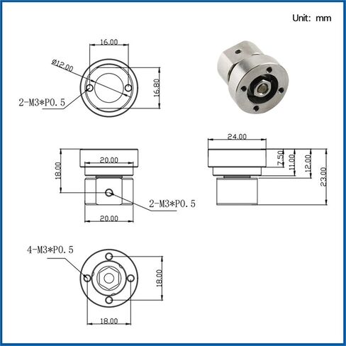 عزم الدوران القابل للتعديل في اتجاه واحد من الفولاذ المقاوم للصدأ المفصل المستقيم 1pcs (1.5n.m) in Kuwait